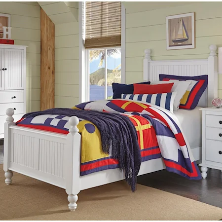 Cottage Twin Bed with Turned Legs